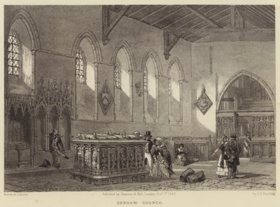 Cobham-templom (metszet) alkotó: James Duffield Harding