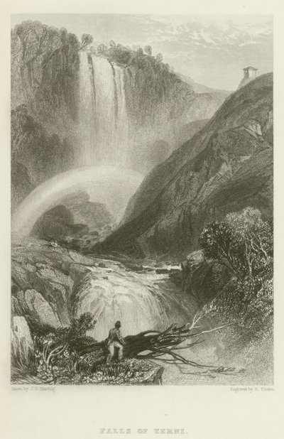 Terni vízesése alkotó: James Duffield Harding