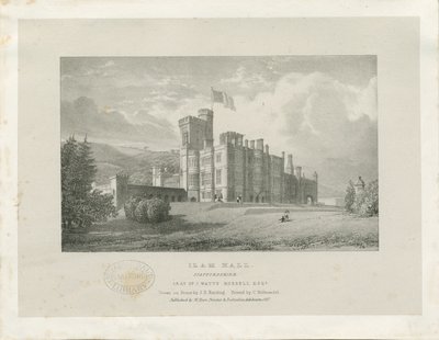 Ilam Hall: litográfia alkotó: James Duffield Harding