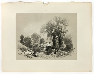 Betws y Coed közelében, IN. Wales, a Picturesque Selections-től alkotó: James Duffield Harding