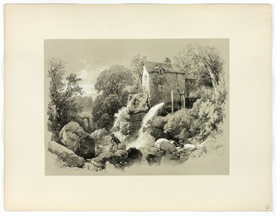 Pandy Mill, a Picturesque Selections kínálatából alkotó: James Duffield Harding
