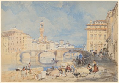 Ponte Santa Trinità, Firenze alkotó: James Duffield Harding