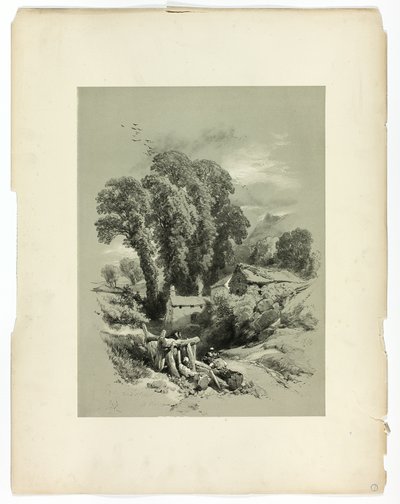 W. Trefriw sor, Wales, a Picturesque Selections cégtől alkotó: James Duffield Harding