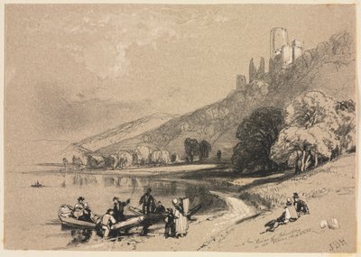 Vázlatok itthon és külföldön: Schonberg rajnai romjai, 1834. alkotó: James Duffield Harding
