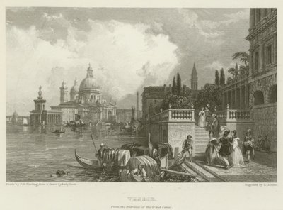 Velence, a Canal Grande bejáratától alkotó: James Duffield Harding