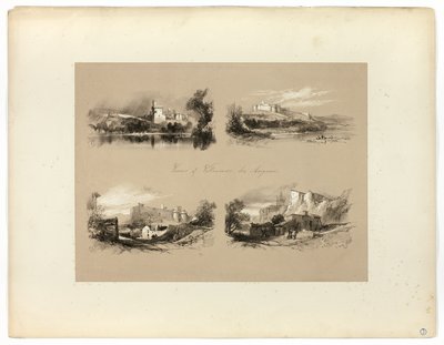 Kilátás Villeneuve les Avignonra, a Festői válogatásokból alkotó: James Duffield Harding