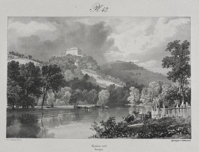 Festői és romantikus utazások a régi Franciaországban. Auvergne: Château Neuf alkotó: James Duffield Harding