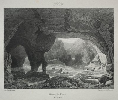 Festői és romantikus utazások az ókori Franciaországban. Franche-Comté: A Lison forrása alkotó: James Duffield Harding