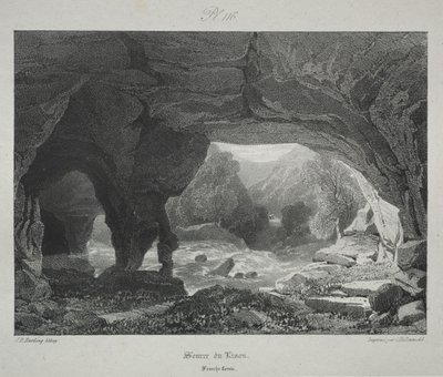 Festői és romantikus utazások az ókori Franciaországban. Franche-Comté: A Lison forrása alkotó: James Duffield Harding