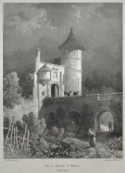 Festői és romantikus utazások az ókori Franciaországban. Franche-Comté: Frasne várának kilátása alkotó: James Duffield Harding