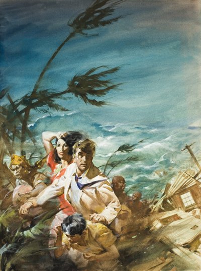 Hurrikán (gouache, papír) alkotó: James Edwin McConnell
