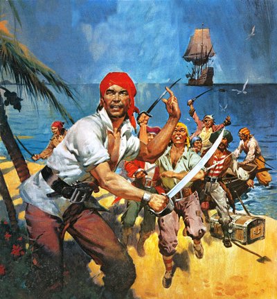 Ahol egykor a Buccaneers uralkodott. Amikor a kalózok uralták Nyugat-Indiát. alkotó: James Edwin McConnell