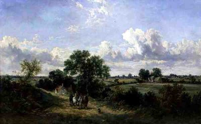 Hazatérés az aratásból, Suffolk (olaj, vászon) alkotó: James Edwin Meadows
