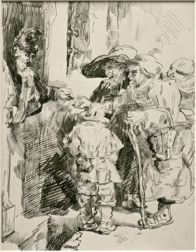 A koldusok a bejárati ajtóban alkotó: James Sidney Ensor