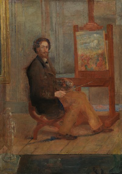 Ensor a festőállványánál alkotó: James Ensor