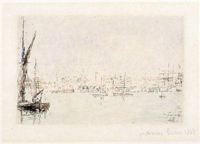 Kilátás az ostendei kikötőre alkotó: James Ensor