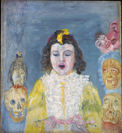 A maszkos lány (Úrvacsorázás) alkotó: James Ensor