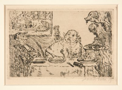 La gourmandise (Falánk), a Les p?ch?s capitaux (The Deadly Sins) portfólióból alkotó: James Ensor
