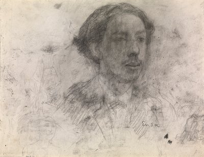 Önarckép (konte papíron) alkotó: James Ensor