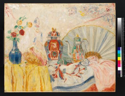 Csendélet kínai fazekassággal alkotó: James Ensor