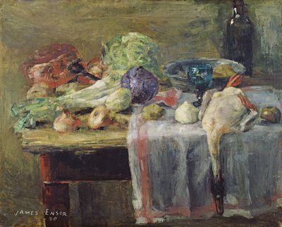 Csendélet kacsával alkotó: James Ensor