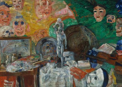 Csendélet a stúdióban vagy Arts attribútumai alkotó: James Ensor