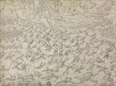 The Dissolute Mercenaries (ceruza papíron) alkotó: James Ensor