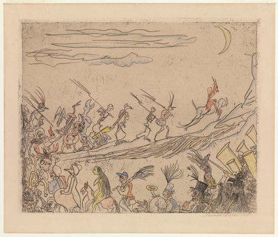 A pokoli menet, 1887 körül (metszet) alkotó: James Ensor