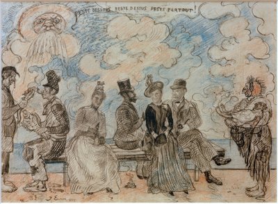 Pestis lent, pestis fent, pestis mindenhol alkotó: James Sidney Ensor