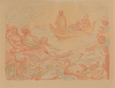 XIII. A csodálatos halászat (forrás: Jelenetek Krisztus életéből) alkotó: James Ensor