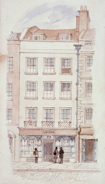 Laurie telephelye, Fleet Street, London, 1820 alkotó: James Findlay