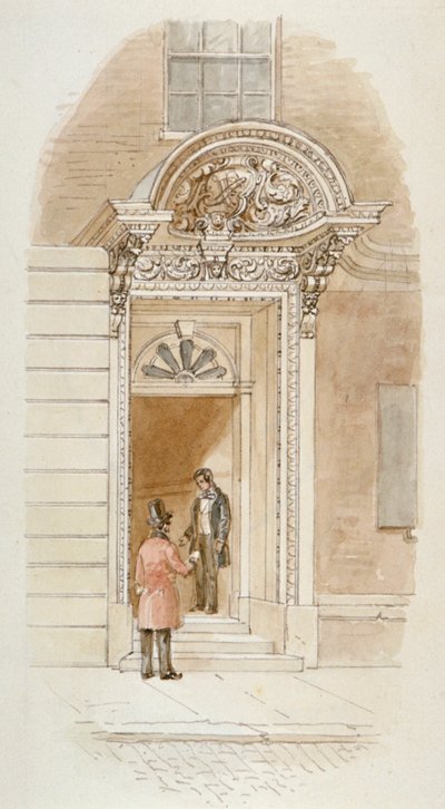 Kilátás a 4. Mincing Lane bejáratára, London City, 1840 alkotó: James Findlay