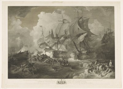 Az angol flotta győzelme a francia flotta felett, 1794 alkotó: James Fittler