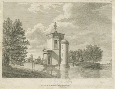 Shugborough – A szelek temploma: metszet, és [18. század vége] (nyomtatás) alkotó: James Fittler