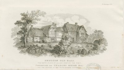 Shelton Old Hall: acélmetszet (matricás), nd [c 1843] (nyomtatás) alkotó: James Flewitt Mullock