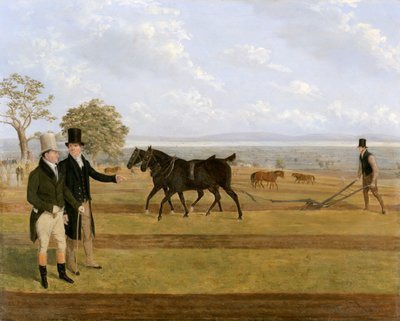 "Sir Charles Morgan, 1760-1846 a Castletoni szántóversenyen", 1845 alkotó: James Flewitt Mullock