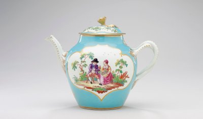 Worcester teáskanna és fedél, 1770 körül alkotó: James Giles