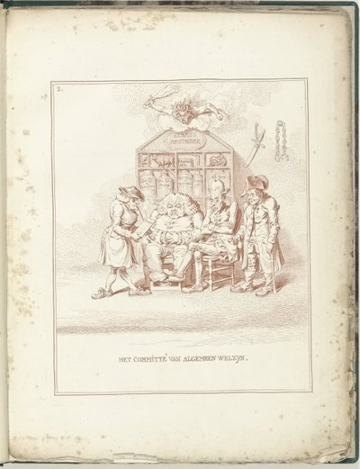 Általános Népjóléti Bizottság, 1795 Welzyn tábornok bizottsága (cím a tárgyban) Hollandia Regenerata (sorozat címe) alkotó: James Gillray (possibly)