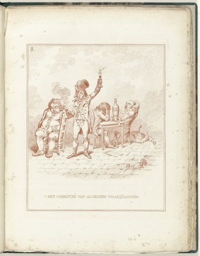 Általános Vigilancia Bizottság, 1795 Az általános éberségi bizottság (cím a tárgyban) Hollandia Regenerata (sorozat címe) alkotó: James Gillray (possibly)