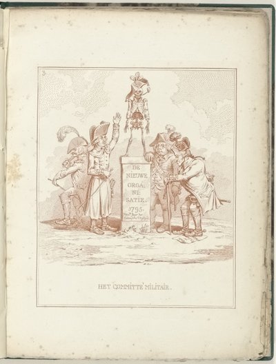 Katonai Bizottság, 1795 Katonai Bizottság (cím a tárgyon) Hollandia Regenerata (sorozat címe) alkotó: James Gillray (possibly)
