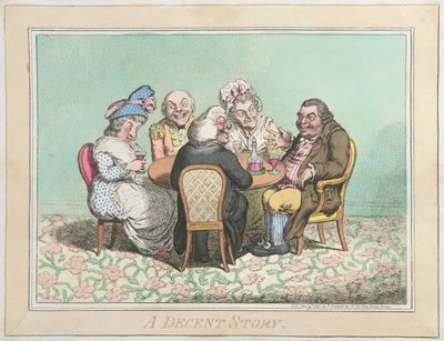 Egy tisztességes történet, Hannah Humphrey adta ki 1795-ben (kézzel színezett rézkarc) alkotó: James Gillray