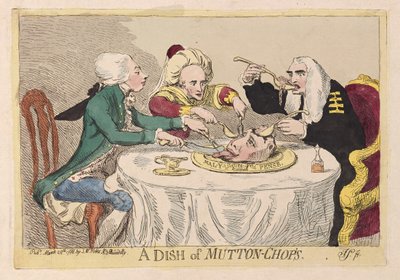 Egy tál birkaszelet, kocsma. 1788 (kézzel színezett metszet) alkotó: James Gillray