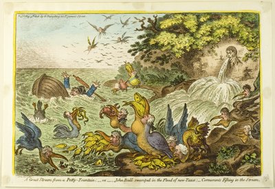 Nagyszerű patak egy szép szökőkútból alkotó: James Gillray