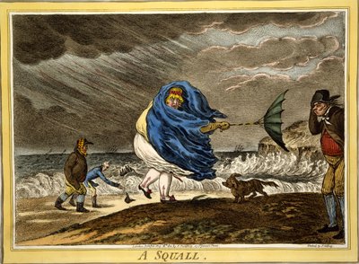 A Squall, kocsma. H Humphrey, London, 1810 (kézzel színezett metszet) alkotó: James Gillray