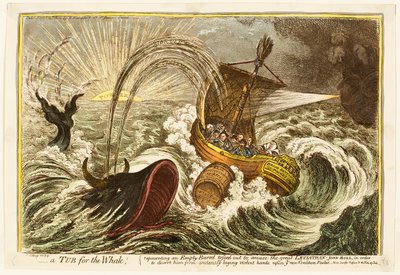Egy kádat a bálnának! alkotó: James Gillray