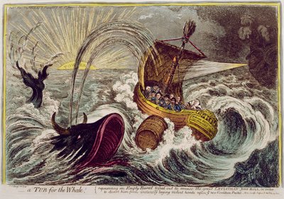 Egy kád a bálnának! Hannah Humphrey adta ki 1806-ban (kézzel színezett rézkarc) alkotó: James Gillray