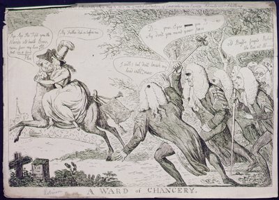 A Chancery Ward of Chancery, kiadta S.W. Fores (metszet) alkotó: James Gillray