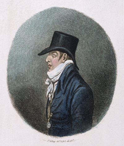Portré, Hannah Humphrey 1799-ben (kézzel színezett rézkarc) alkotó: James Gillray