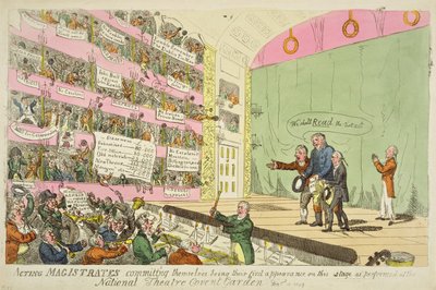 Az Acting Magistrates elkötelezi magát, első fellépésük a National Theatre Covent Gardenben alkotó: James Gillray