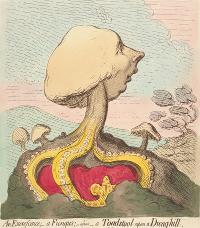 Egy kinövés - Egy gomba - Más néven - Egy mérges gomba egy trágyadombon alkotó: James Gillray